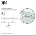 thumbnail image 6 of VIGO Elan 56 to 60 in. W x 66 in. H Sliding Frameless Tub Door in Chrome with 3/8 in. (10mm) Clear Glass, 6 of 14