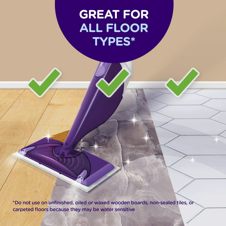 Swiffer Wet Jet Spray Mop Multi-Surface Mopping Pads, Hard Surface  Cleaners, 15 Count