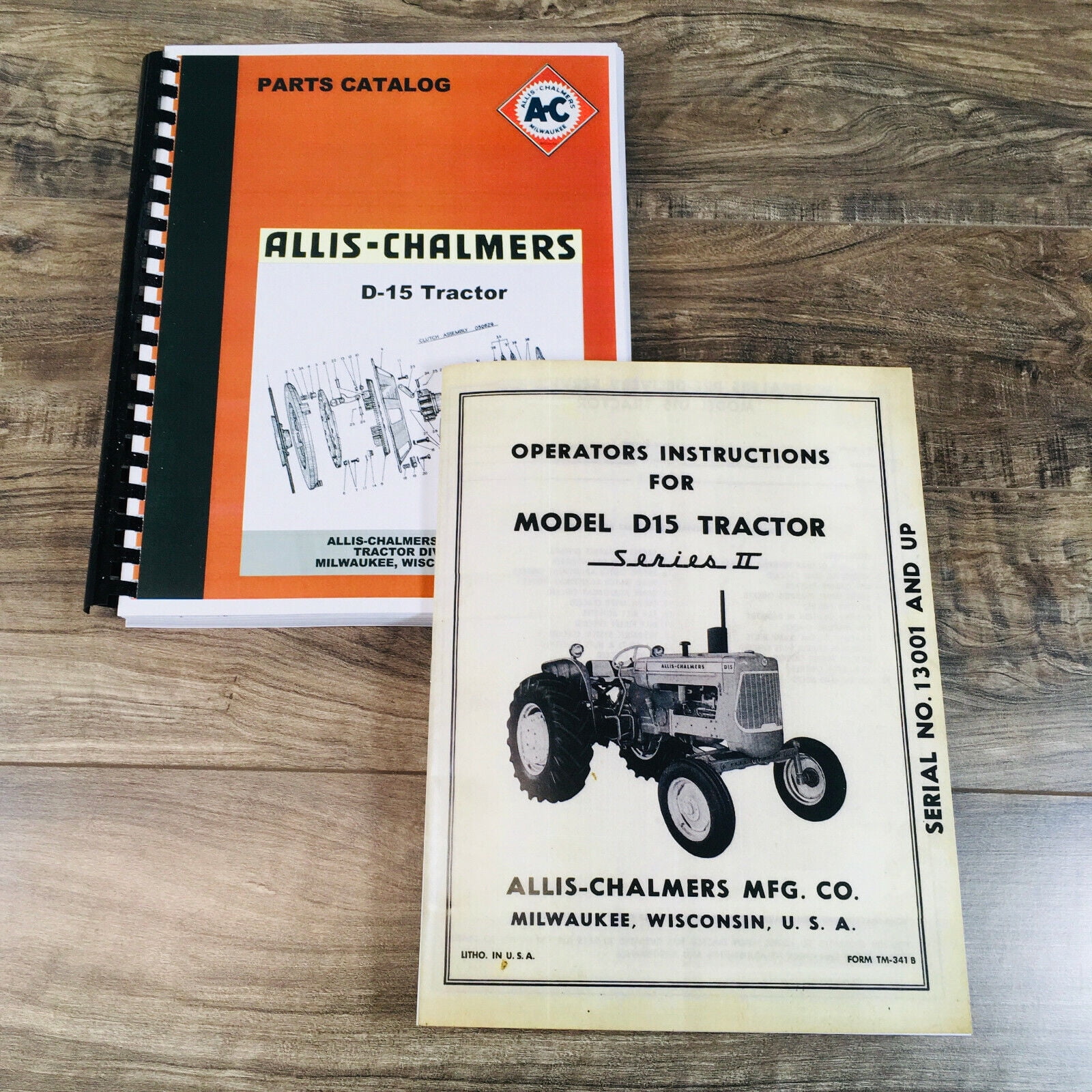ALLIS CHALMERS D15 TRACTOR SERIES II MANUAL PARTS OPERATORS OWNERS S/N
