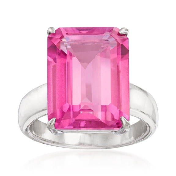 Ross-Simons 12.00 Carat Pink Topaz Ring in Sterling Silver, Women's, Adult