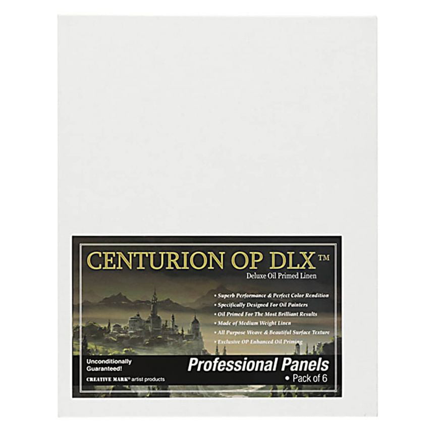  Centurion Deluxe Professional Oil Primed Linen Canvas Panels -  4x8-12 Pack of Linen Canvases for Painting, Artwork and More