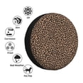 thumbnail image 4 of Gukieu Brown Leopard Print Car Tire Cover, Adjustable Waterproof and Dustproof Tire Protection Cover, Suitable for SUV, Truck, Van-16 inch, 4 of 6