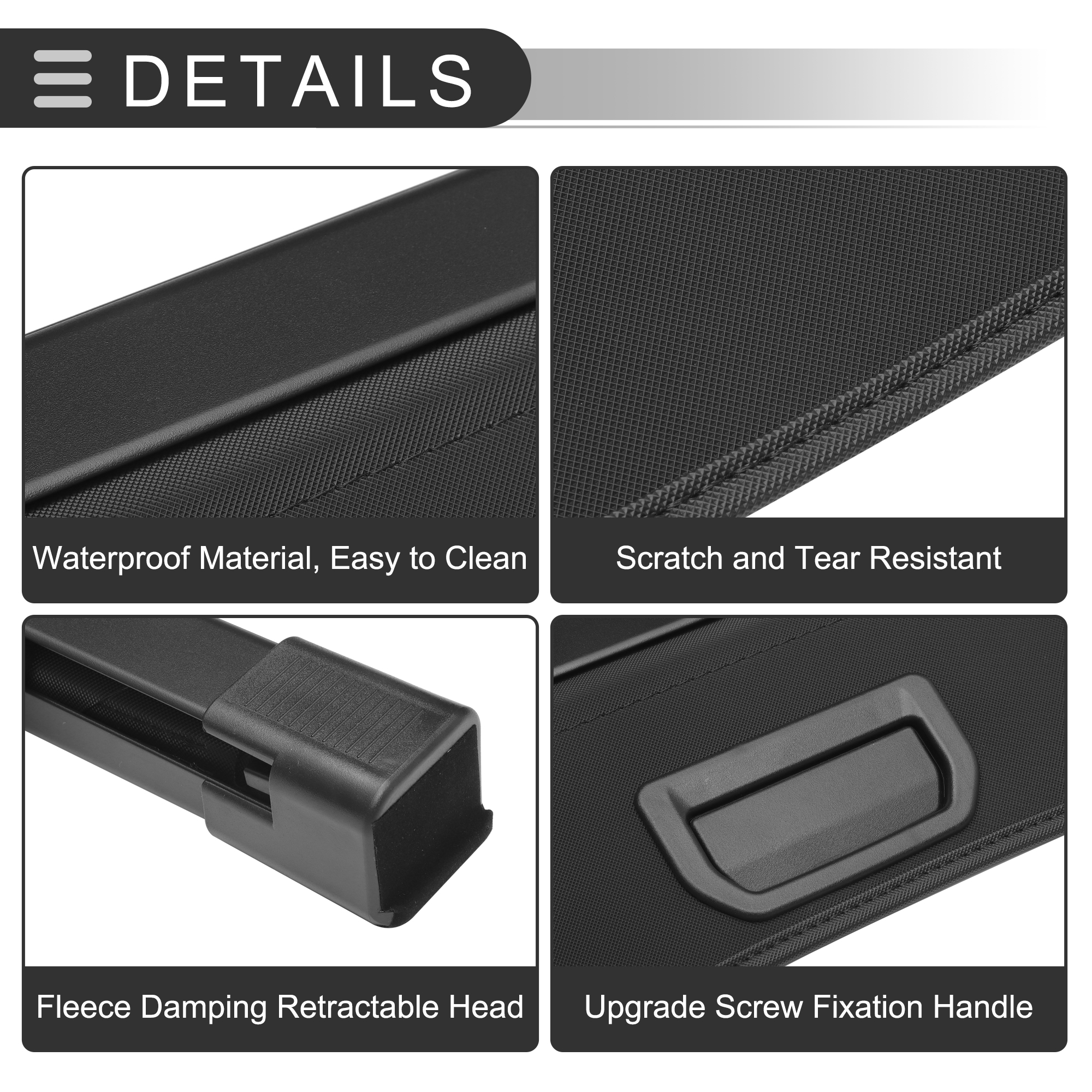 Unique Bargains Retractable Cargo Cover for Honda CRV Rear Trunk Screen Cover Black1