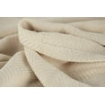 thumbnail image 6 of Sticky Toffee Lightweight 100% Oeko-Tex Cotton Throw Blanket, 50x60in, Ivory Cream - Herringbone Weave, 6 of 7