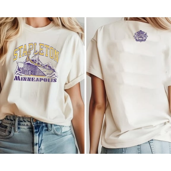 Chris Stapleton Minneapolis Stadium Series Grey T-shirt Sizes S-5XL Goldengate