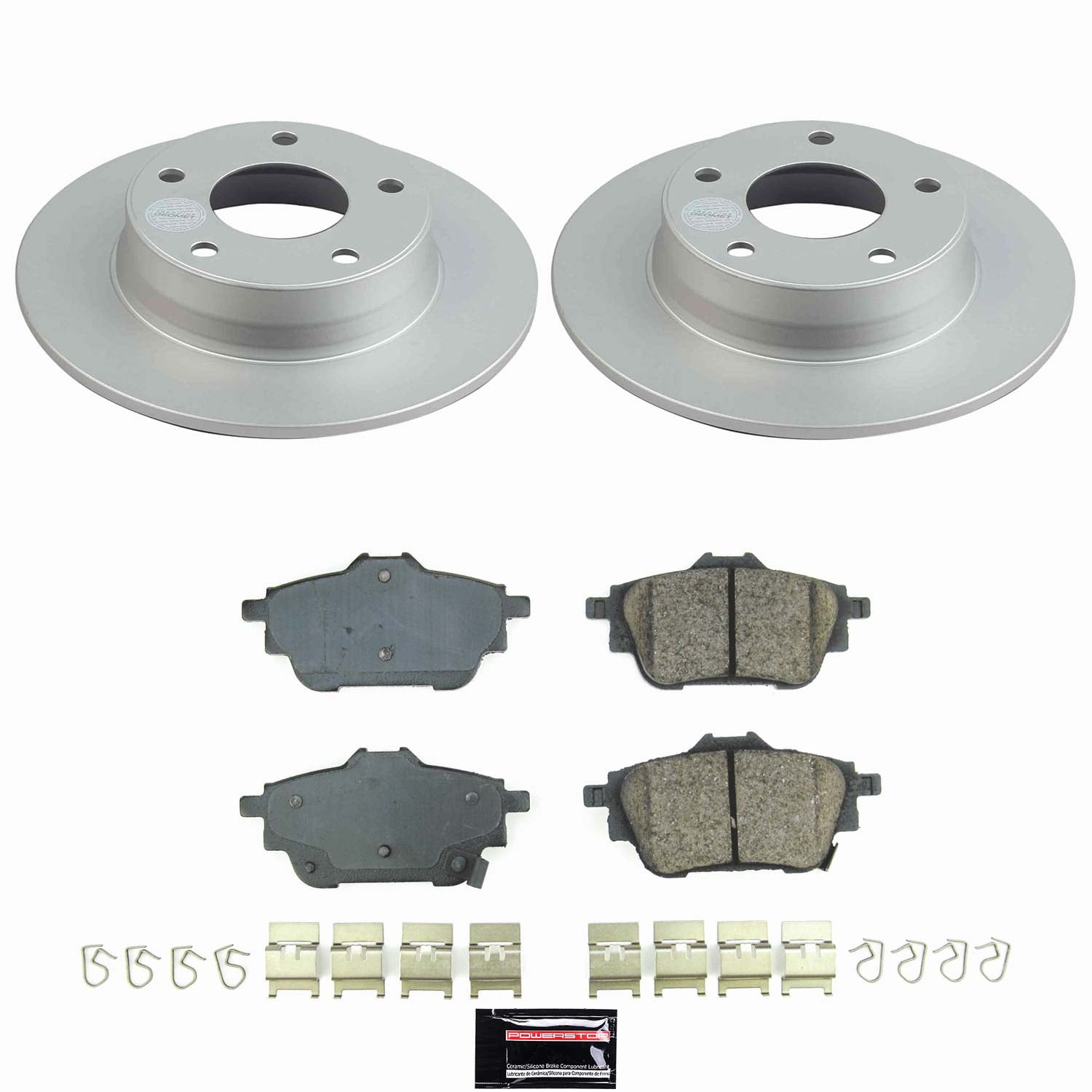 PowerStop Rear Z17 Evolution Brake Pad and Coated Rotor Kit for Nissan Sentra 2020-25, CRK9217