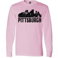 thumbnail image 3 of Inktastic Pittsburgh Skyline Grunge Long Sleeve T-Shirt, 3 of 5
