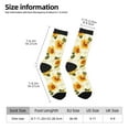 thumbnail image 2 of Haiem Light Green Plaid Sunflower Pattern Crew Socks – Soft & Durable Moisture-wicking Socks, Stay-Up Fit for Business, Work, and Casual Wear Size 5-11, 2 of 6