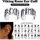 thumbnail image 2 of Silvora no Piercing Ear Cuffs para hombres y mujeres Pendientes de runa vikinga nórdica de plata esterlina Clip en la oreja Dijes Joyería para cumpleaños Navidad, 2 of 8