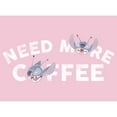 thumbnail image 2 of Girl's Lilo & Stitch Need More Coffee Distressed Stitch  Graphic Tee Light Pink Medium, 2 of 4