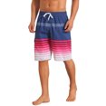 thumbnail image 4 of INSPIRE CHIC Men's Striped Drawstring Waist Vacation Beach Shorts with Pockets 34 Navy Red, 4 of 4