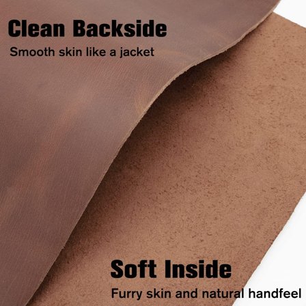 Brown Cowhide Genuine Crazy Horse 12 inch X 12 inch Cowhide Leather 1.8-2.0 mm Thick Sheets for Crafts, laser engraving, embossing, Hobby,