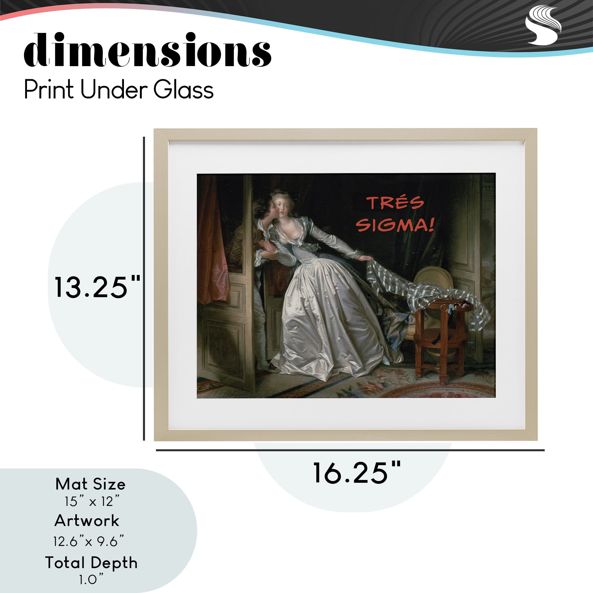Stupell Industries Iconic Tres Sigma Birch Framed Print Under Glass, design by Grotto Studios