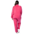 thumbnail image 3 of Athletic Works Women's Plus Essential Velour Jacket and Pant Tracksuit, Size 1X-4X, 3 of 10