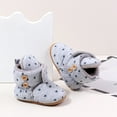 thumbnail image 5 of Fozruso Baby Girls Boys Star Print Booties Soft Non Sole Winter Warm Cozy Toddler First Crib Shoes,Sizes 5(6-9 Months), 5 of 6