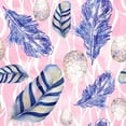 thumbnail image 2 of Lavoie, Tina 26x26 White Modern Wood Framed Museum Art Print Titled - Feather And Egg Pattern I, 2 of 4