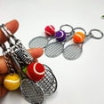 thumbnail image 2 of Llavero de raqueta de tenis, llavero de novedad deportiva verde, regalos colgantes de mini pelota de tenis, colores surtidos, 2 of 8
