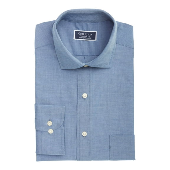 CLUBROOM Mens Navy Collared Dress Shirt 15