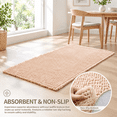Waffle Bath Mat With Tassels 60x24 Non Slip Absorbent Beige - Walmart.com