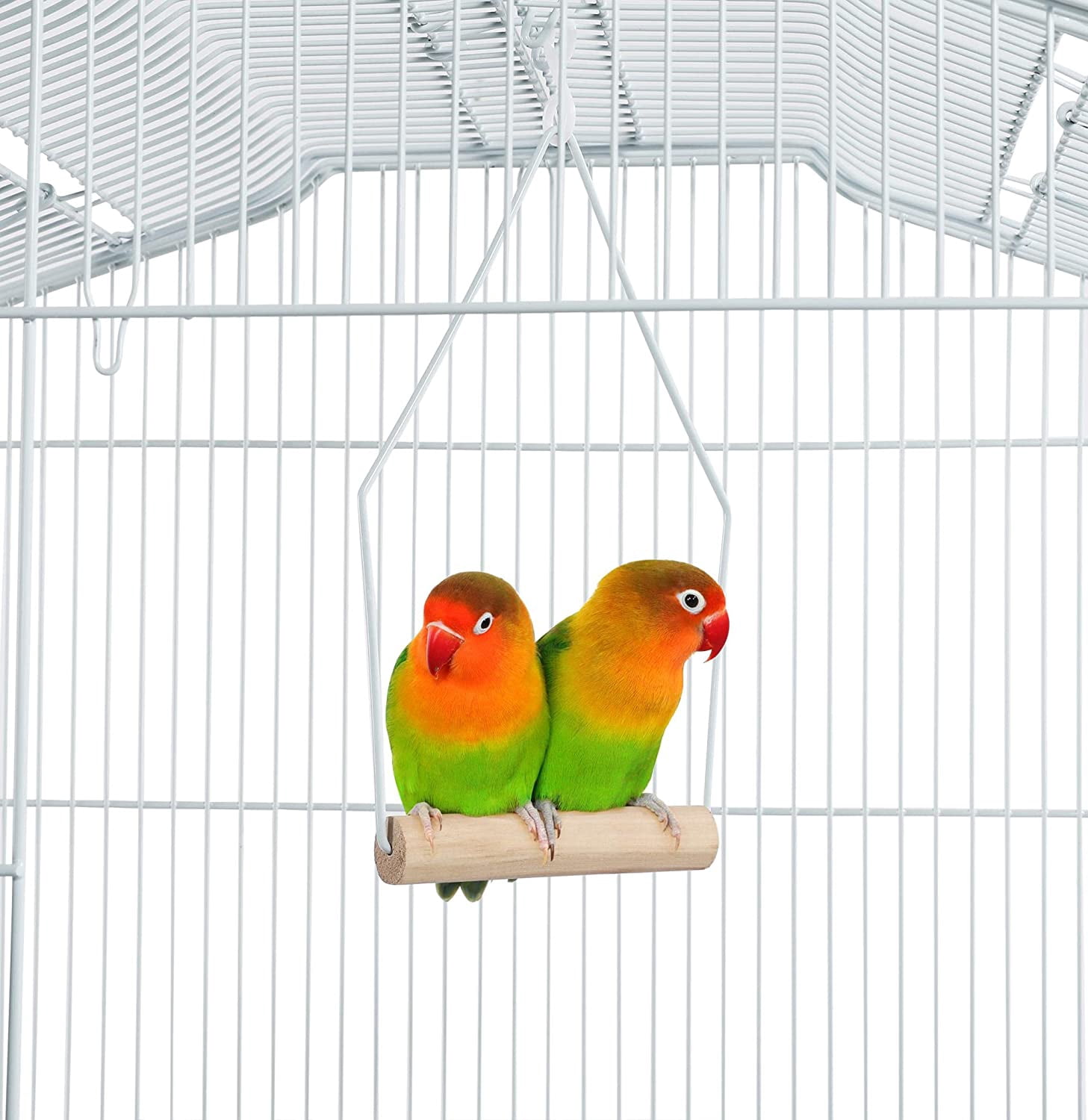 CHTER 41-Inch Portable Hanging Flight Bird Cage for Small Parrots Quaker Cockatiels Sun Parakeets Green Cheek Conures Finches Canary Budgies Lovebirds Travel Bird Cage