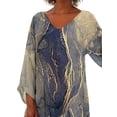 thumbnail image 3 of DYMADE Women Plus Size Printed Irregular Hem Casual Top, 3 of 4