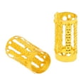 thumbnail image 4 of MERIGLARE 100pcs Dreadlock Beads Hair Rings Adjustable Hair Braid Cuffs Clip Gold, 4 of 9