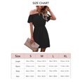 thumbnail image 2 of Off Shoulder Dress, Vestido de las mujeres de color puro causal de la correa de espagueti para el verano Negro M Negro L LHCER 1, 2 of 5