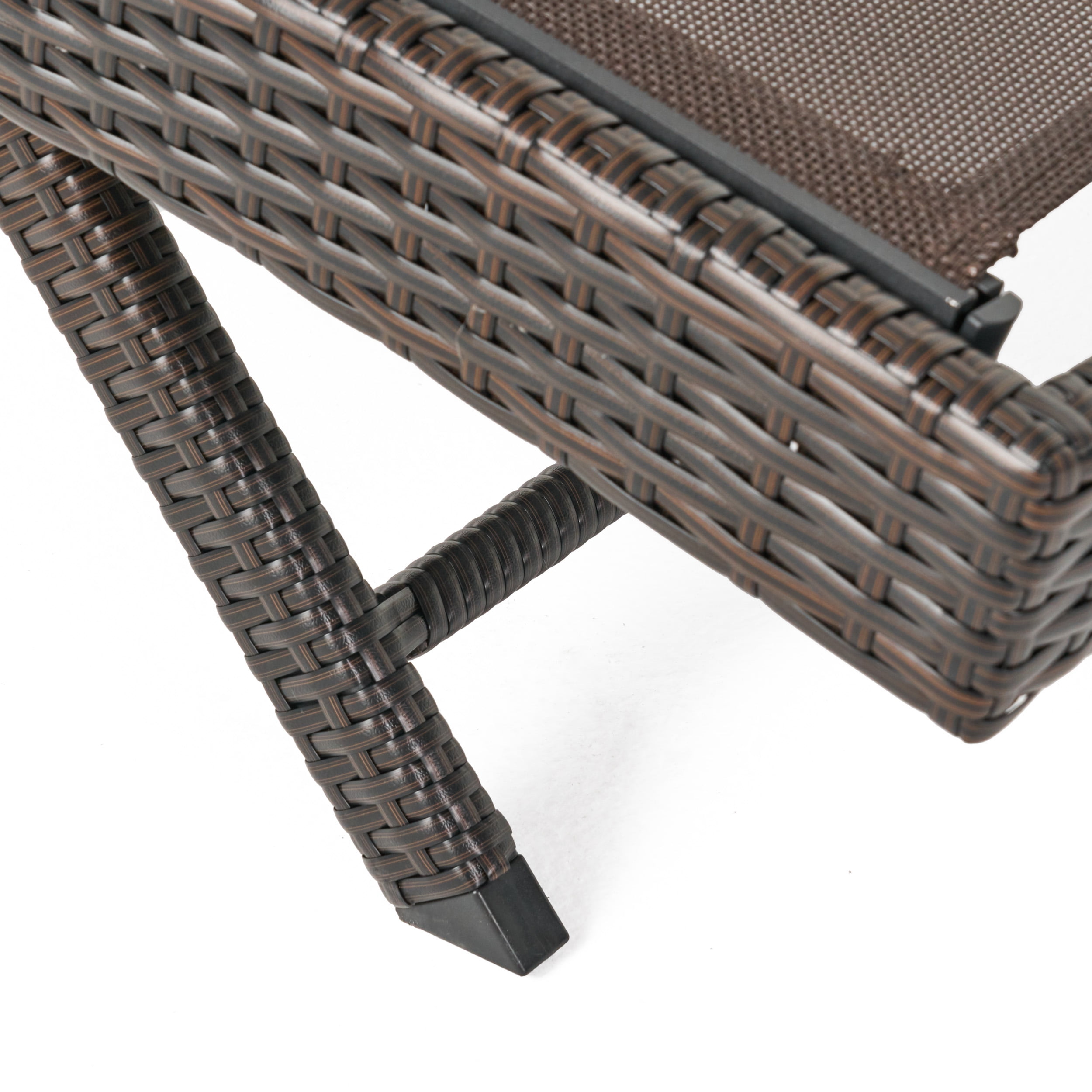 Brown Textilene Chaise Lounge (set of 2)