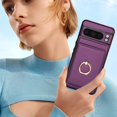thumbnail image 5 of ELEHOLD Case for Google Pixel 8 Pro,Business PU Leather Stand Case with Card Holder & Ring Holder,Deeppurple, 5 of 8