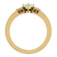 thumbnail image 3 of Wedding Ring Set Pear Cut Diamond Ring Tiara Style 14K Gold (Moissanite Center), 3 of 5