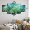 thumbnail image 4 of Designart "Green Teal Fern Flowers Fonds Lush Foliage" Floral Art Living Room Set, 4 of 5
