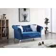 thumbnail image 3 of Passion Furniture Madrid Navy Blue 2-Seater Velvet Sofa PF-G0542A-L, 3 of 4
