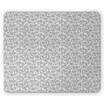 thumbnail image 1 of Shell Mouse Pad, Cockleshell Outline Monochromatic Pattern Modernistic Nautical Seashore Illustration, Rectangle Non-Slip Rubber Mousepad, Black White, by Ambesonne, 1 of 2