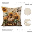 thumbnail image 4 of sunflowers pumpkins Linen toss pillowcase Decoration pillowcase Gift preferred 24x24" Cushion cover 4 set Sofa pillowcase Sofa bedroom living room car, 4 of 8