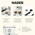 thumbnail image 3 of Haden Barista Brew Espresso Coffee Machine w/Froth Function, Ivory & Copper, 3 of 10
