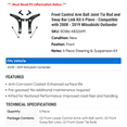 thumbnail image 2 of Front Control Arm Ball Joint Tie Rod and Sway Bar Link Kit 6 Piece - Compatible with 2008 - 2019 Mitsubishi Outlander 2009 2010 2011 2012 2013 2014 2015 2016 2017 2018, 2 of 2