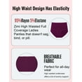 thumbnail image 7 of Gai Yi Plus Size High-Waisted Briefs - Smoothing & All-Day Comfort 4 Pack Black+White+Grey+Purple 2XL, 7 of 7