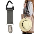 thumbnail image 3 of WDOplteas Con Clip para Sombrero Lona ​​portátil Con Clip para Guardar Sombreros para Viajes Al Aire Libre (gris Oscuro), 3 of 6