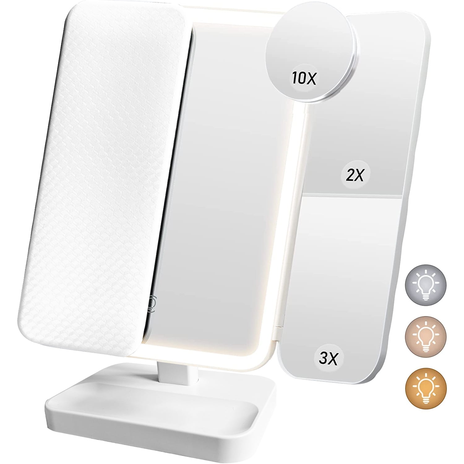 Vanity Mirror with Lights, 2X 3X 10X Magnification, Lighted Makeup