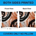 thumbnail image 5 of Orange 16x16 Pillow Covers Set of 2 Abstract Stripes Gray Black White Throw Pillow Covers Modern Decorative Pillow Cases Home Decor Square 16 x 16 Inches Pillowcases, 5 of 6