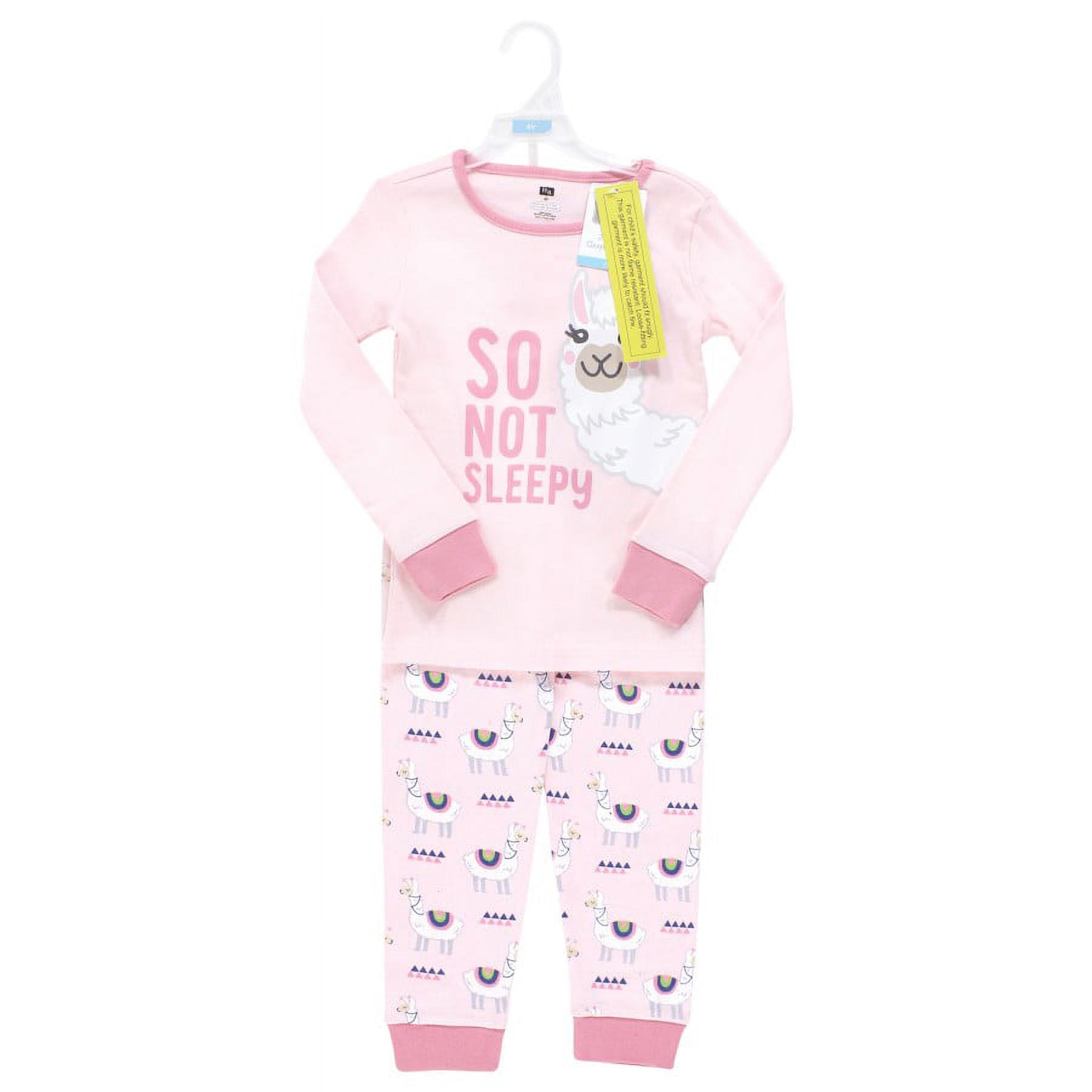 Hudson Baby Girl Cotton Pajama Set, Llama, 5 Toddler