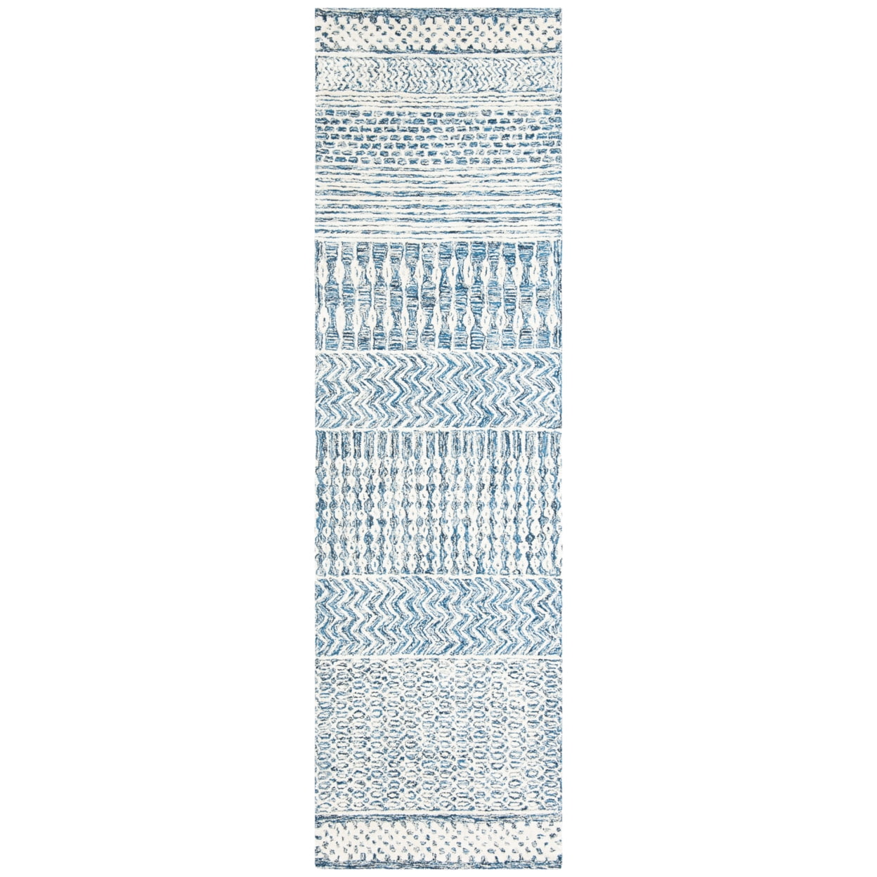SAFAVIEH Glamour Andreas Geometric Area Rug, Navy/Ivory, 6' x 6' Round