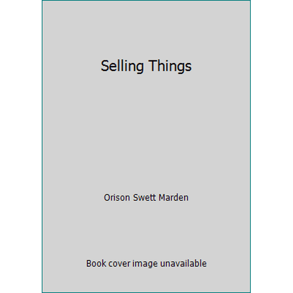 Pre-Owned Selling Things (Paperback) 0895403390 9780895403391