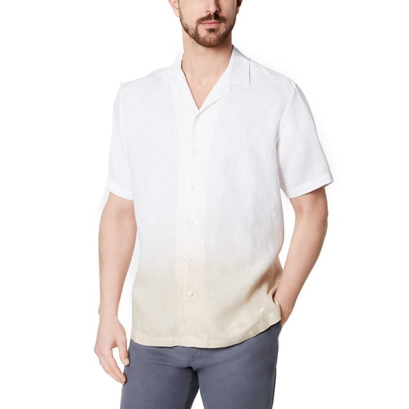Tasso Elba T-shirts Col Rond en Lin, Blanc, Petit