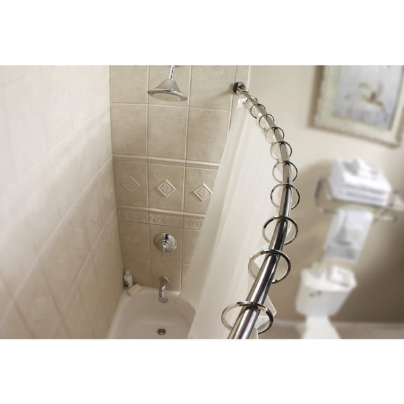 CSI Donner Curved Adjustable Shower Curtain Rod - Chrome Finish - 54-72 In.