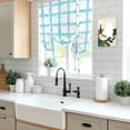 thumbnail image 5 of Blue Plaid Balloon Curtains for Bedroom/Front Door/Bathroom, Farmhouse Buffalo Check Stripes Modern Geometric Tie Up Curtains 63 Inch Length Kitchen Curtains Shades for Windows 46"x63", 5 of 8