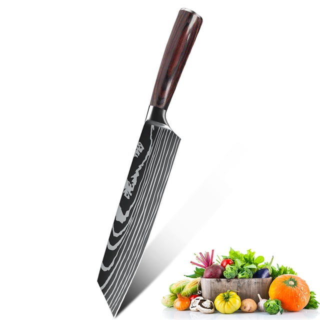 MDHAND 7.5 Inch Kitchen Knife, Ultra Sharp Stainless Steel Chef Knife for Chopping and Slicing