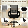 thumbnail image 2 of Dkelincs 40 inch Computer Desk and Chair Set Home Office Modern Wood Study Desk & Mesh Ergonomic Height Adjustable Office Chair for Small Spaces, Vintage & Black, 2 of 8