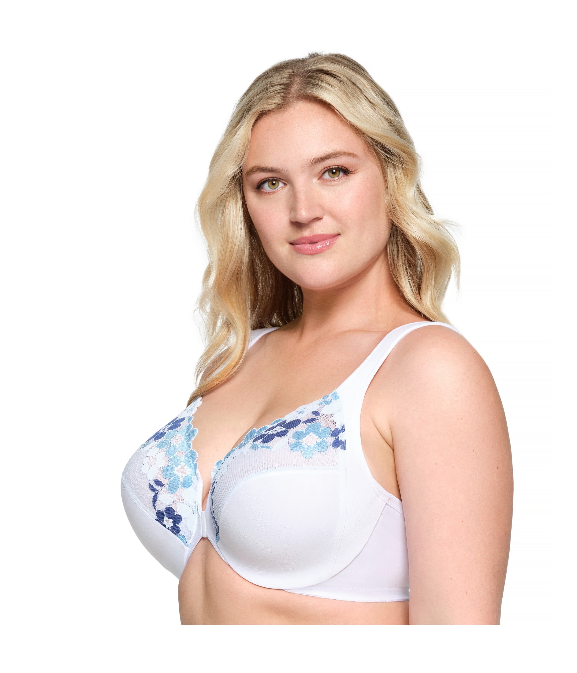 Glamorise Front-Closure Cotton WonderWire Underwire Bra 1241 (Women's & Women's Plus)