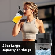 Portable Blender, 6000mAh Portable Juicer with USB Rechargeable for Shakes and Smoothies, BPA Free 24 oz Juicer Cup with 6 Blades and Lid, 360W Self Cleaning Personal Blender for Home/Office/Travel